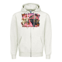Oatmeal Heather Valentine's day barn and black angus with charolais Zipper Hoodie - RanaPortraitStore