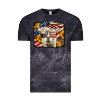 Cloud Black Western 4th Of July Lama Background Vintage Tee - LillyAllenDesigns