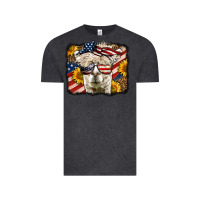 Vintage Black Western 4th Of July Lama Background Vintage Tee - LillyAllenDesigns