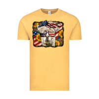 Western 4th Of July Lama Background Vintage Tee | Teevron