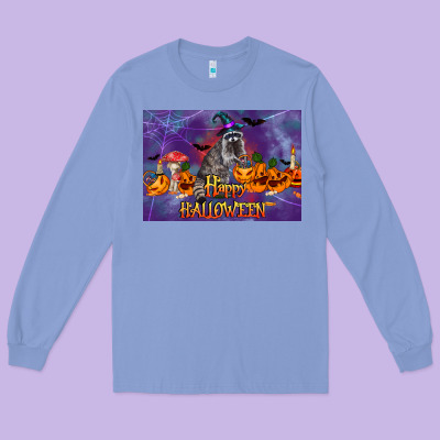 Happy Halloween Raccoon Long Sleeve Tee Designed By Lillyallendesigns