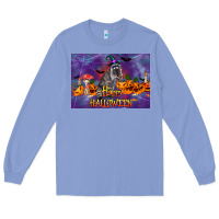 Colony Blue Happy Halloween Raccoon Long Sleeve Tee - LillyAllenDesigns