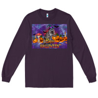 Plum Happy Halloween Raccoon Long Sleeve Tee - LillyAllenDesigns