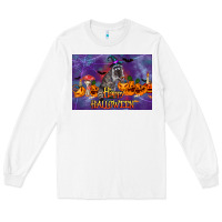 White Happy Halloween Raccoon Long Sleeve Tee - LillyAllenDesigns