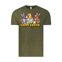 Vintage Olive happy easter gnomies Vintage Tee - chombo