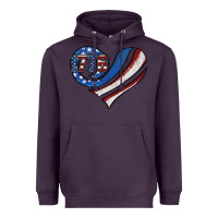 Plum american flag heart Heavyweight Hoodie - Jasminsmagicworld