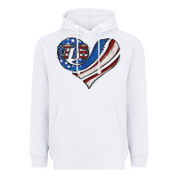 White american flag heart Heavyweight Hoodie - Jasminsmagicworld