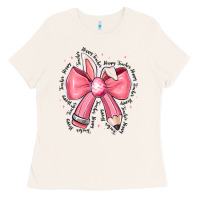 Easter Bunny Pencil Bow Ladies Tee | Teevron