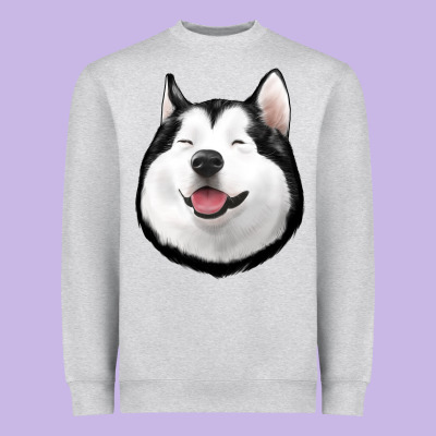 Husky Heavyweight Sweatshirt Designed By Jasminsmagicworld