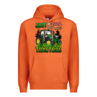 Carrot just a girl who loves tractors Premium Hoodie - BarkalooDesign