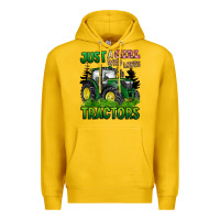 Lemon just a girl who loves tractors Premium Hoodie - BarkalooDesign