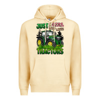 Pina Colada just a girl who loves tractors Premium Hoodie - BarkalooDesign