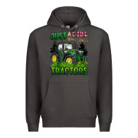 Smoke just a girl who loves tractors Premium Hoodie - BarkalooDesign