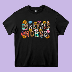 Dialysis Nurse Heavy Core Tee Designed By Oliviacreatesart