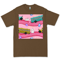 Cacao Easter School Bus Seamless Pattern Premium Tee - BundleAndBundleShop