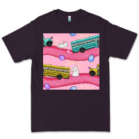 Plum Easter School Bus Seamless Pattern Premium Tee - BundleAndBundleShop