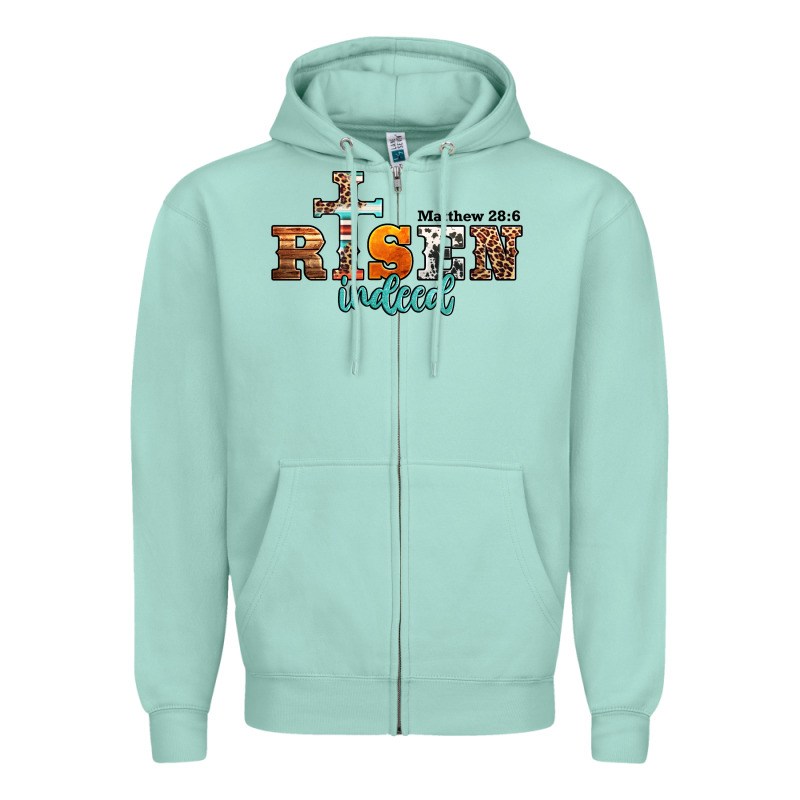He Is Risen Indeed Matthew 28 6 Jesus Christ Easter Zipper Hoodie by Jasminsmagicworld | Teevron