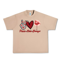 Burro Peace Love Flamingo Urban Heavy Tee - Jasminsmagicworld
