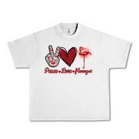 Lunar Rock Peace Love Flamingo Urban Heavy Tee - Jasminsmagicworld