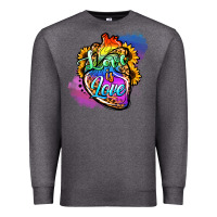 Charcoal Heather love is love pride Premium Sweatshirt - Jasminsmagicworld