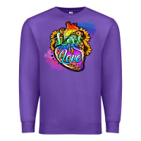 Purple love is love pride Premium Sweatshirt - Jasminsmagicworld