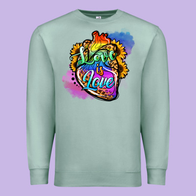 Love Is Love Pride Premium Sweatshirt Designed By Jasminsmagicworld