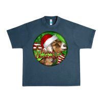 Midnight Navy Nubian Goat Christmas Urban Heavy Tee - LillyAllenDesigns