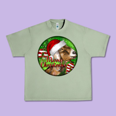 Nubian Goat Christmas Urban Heavy Tee Designed By Lillyallendesigns