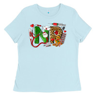 Baby Blue christmas nr nurse practitioner nurse Ladies Tee - LillyAllenDesigns