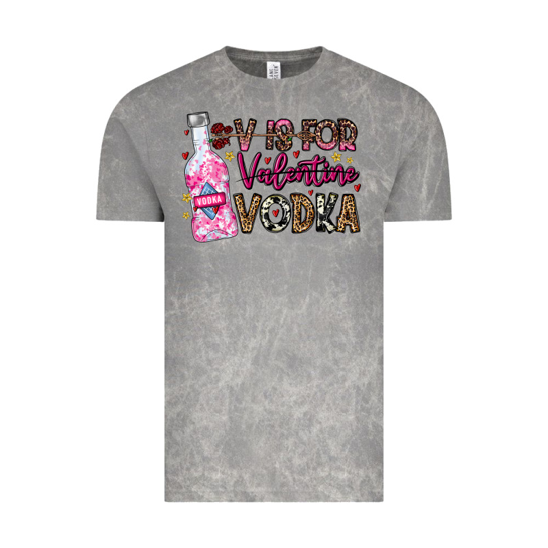 V Is For Valentine Vodka Vintage Tee by CowhideDigitalArt | Teevron