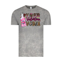 Cloud Rock V is For Valentine Vodka Vintage Tee - CowhideDigitalArt