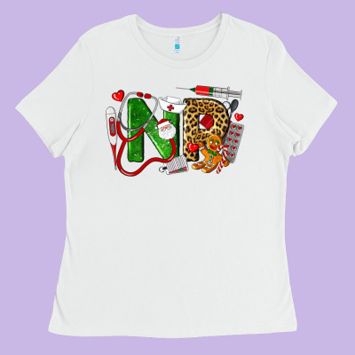 Christmas Nr Nurse Practitioner Nurse Ladies Tee Designed By Lillyallendesigns