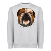 Heather Grey Bulldog Heavyweight Sweatshirt - Jasminsmagicworld