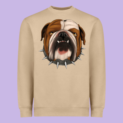 Bulldog Heavyweight Sweatshirt Designed By Jasminsmagicworld