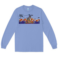 Colony Blue Happy Halloween Raccon Long Sleeve Tee - LillyAllenDesigns
