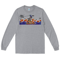 Heather Grey Happy Halloween Raccon Long Sleeve Tee - LillyAllenDesigns