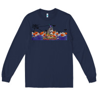 Navy Happy Halloween Raccon Long Sleeve Tee - LillyAllenDesigns