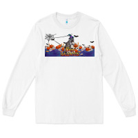 White Happy Halloween Raccon Long Sleeve Tee - LillyAllenDesigns
