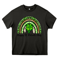 Asphalt Happy St. Patrick's Day rainbow Heavy Core Tee - OliviaCreatesArt