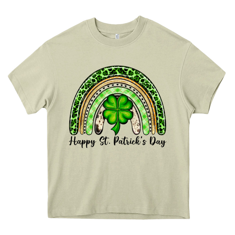 Happy St. Patrick's Day Rainbow Heavy Core Tee by OliviaCreatesArt | Teevron