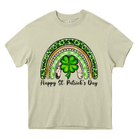 Mossy Happy St. Patrick's Day rainbow Heavy Core Tee - OliviaCreatesArt