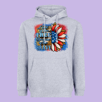 Patriotic Sunflower Heavyweight Hoodie Designed By Jasminsmagicworld