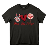 Asphalt Peace Love Flamingo Heavy Core Tee - Jasminsmagicworld