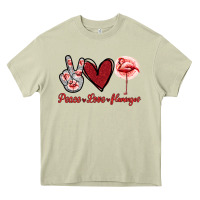 Mossy Peace Love Flamingo Heavy Core Tee - Jasminsmagicworld