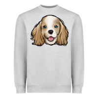 Heather Grey cocker spaniel Heavyweight Sweatshirt - Jasminsmagicworld