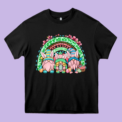 Easter Gnomes Rainbow Heavy Core Tee Designed By Oliviacreatesart