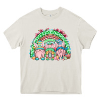 Cream Easter gnomes rainbow Heavy Core Tee - OliviaCreatesArt