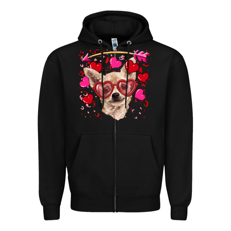 Valentine's Day  Chihuahua Zipper Hoodie by RanaPortraitStore | Teevron