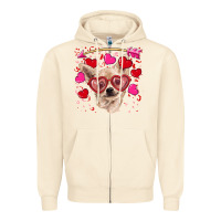 Sandshell valentine's day  chihuahua Zipper Hoodie - RanaPortraitStore