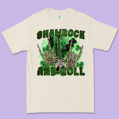 Shamrock And Roll Premium Tee Designed By Fadigitalartstudio
